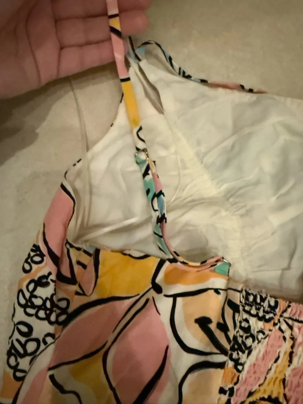ASTR The label Covina in tropical papaya One-shoulder crop pastel yellow size M - Picture 14 of 14